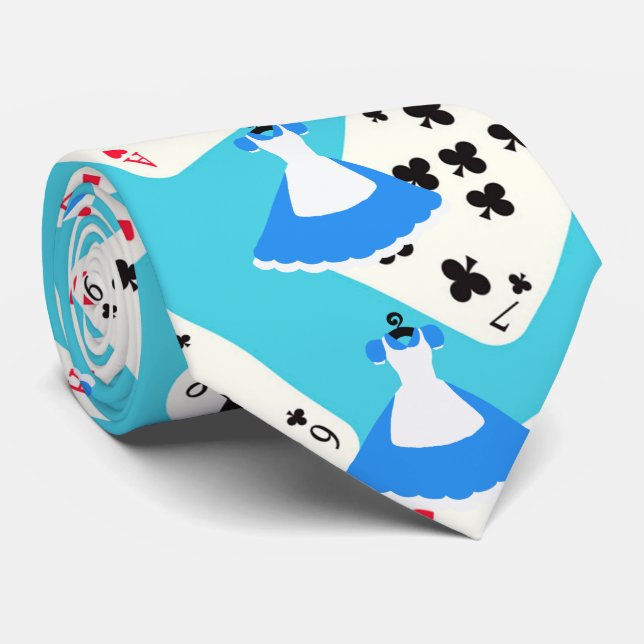 Wonderland Alice Pattern Tie (Rolled)