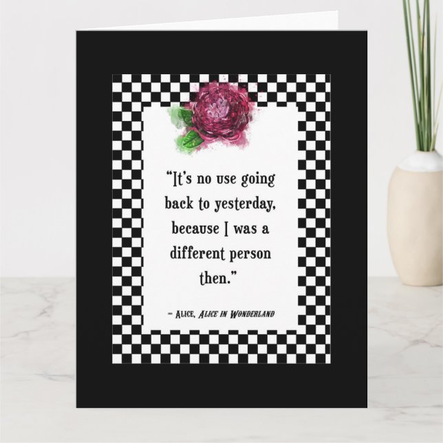 Wonderland Alice Quote  Card (Front)