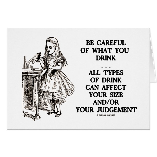 Wonderland Be Careful What You Drink (Alice) (Front Horizontal)