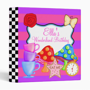 Wonderland Birthday Photo BInder