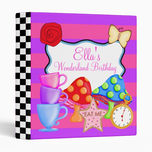 Wonderland Birthday Photo BInder (Front/Spine)