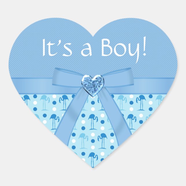 Wonderland Blue Flamant rose Nouveau Bébé Stickers (Devant)