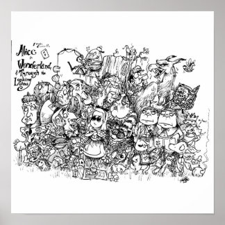 Wonderland Characters Poster