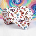 Wonderland Classic Pattern Necktie Tie<br><div class="desc">This unique necktie features a classic,  whimsical pattern inspired by the enchanting world of Wonderland. Perfect for adding a touch of playful elegance to any outfit,  this tie is a wonderful conversation starter and a stylish tribute to timeless storytelling.</div>