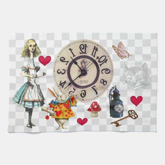Wonderland Collage Kitchen Towel (Horizontal)