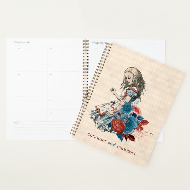 Wonderland Curiouser Vintage Storybook Alice  (Devant avec enveloppe)