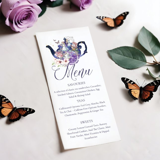Wonderland Fairytale Wedding Afternoon Tea Party Menu (Wonderland Fairytale Wedding Afternoon Tea Party Menu)