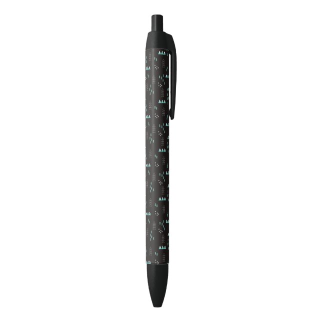 Wonderland Geometric Night Pattern Black Ink Pen (Bottom (Vertical))
