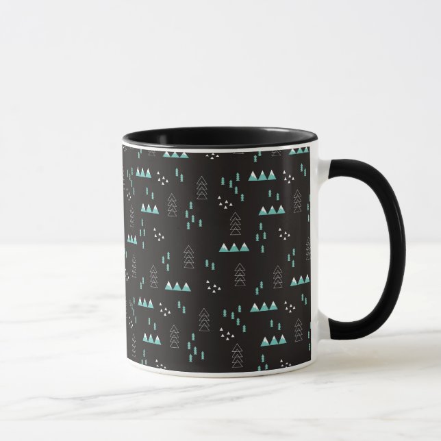 Wonderland Geometric Night Pattern Mug (Right)