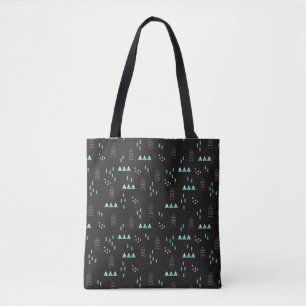 Wonderland Geometric Night Pattern Tote Bag