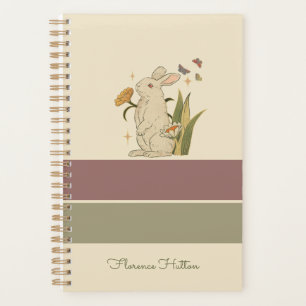 Wonderland Grey Vintage Rabbit  Planner