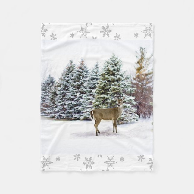 Wonderland hiver avec couverture en polaire cerf (Devant)