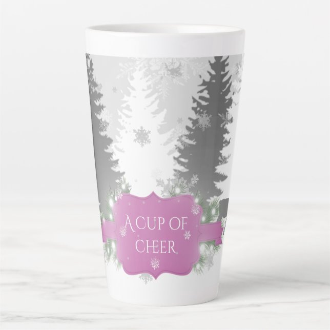 Wonderland Latte Mug - Magenta (Devant)