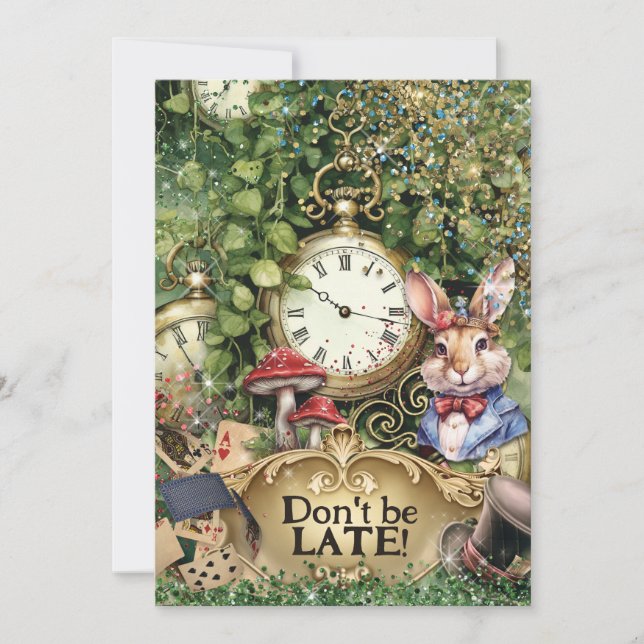 Wonderland Save the Date Card (Front)