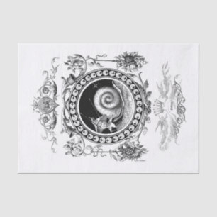 Wonderland snail art decoupage tissue paper