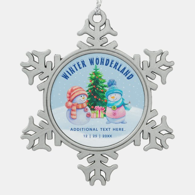 Wonderland Snowflake Ornement encadré (Devant)