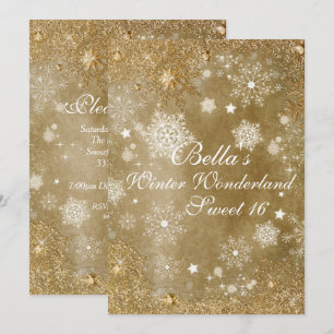 Wonderland Snowflake Party Invitations