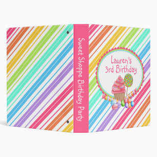 wonderland stripe Candy Cupcake Photo Album Binder