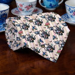 Wonderland Teapot Pattern Necktie Tie<br><div class="desc">This whimsical necktie features a charming wonderland-inspired design,  complete with playful teapot and stripe patterns. Perfect for adding a touch of fantasy and uniqueness to any outfit,  this necktie is a delightful accessory for those who appreciate nature-themed and quirky styles.</div>
