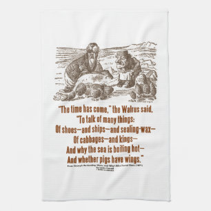 Wonderland Time Has Come Through Looking Glass Kitchen Towel