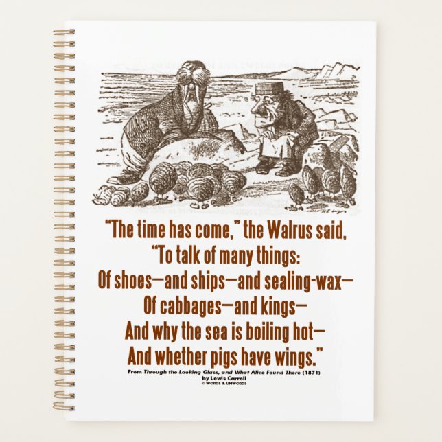 Wonderland Time Has Come Through Looking Glass Planner (Front)