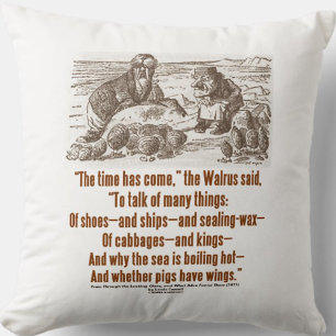 Wonderland Time Has Come Through Looking Glass Throw Pillow