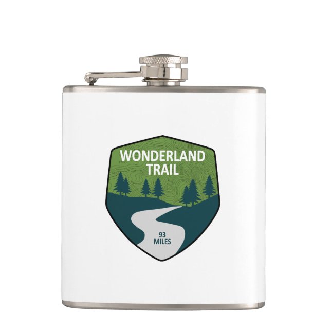 Wonderland Trail Hip Flask (Front)