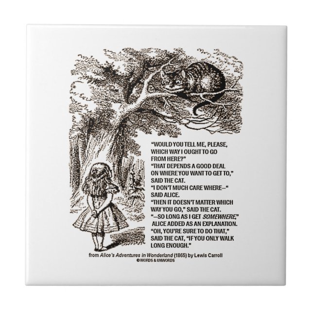 Wonderland Which Way I Ought To Go From Here Tile (Front)