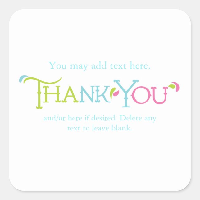 Wonderland Whimsical Colourful Party Sticker (Front)