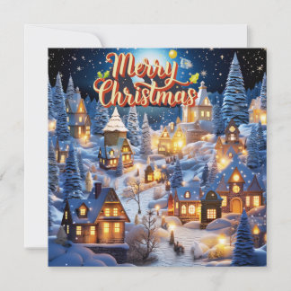 Wonderland Winter du Bonheur Carte de Noël