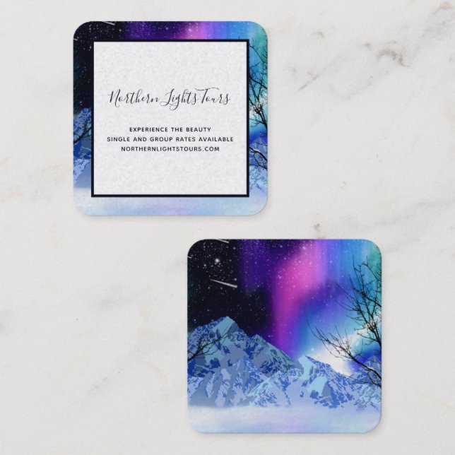 Wonderlights Carré Carte de visite (Devant / Derrière)