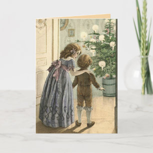 Wonders of Christmas -vintage christmas greeting Holiday Card