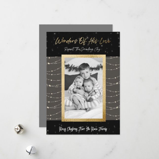 Wonders of His Love Christmas Card (Front/Back In Situ)