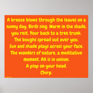 "Wonders Of Nature", humor, meditation Poster