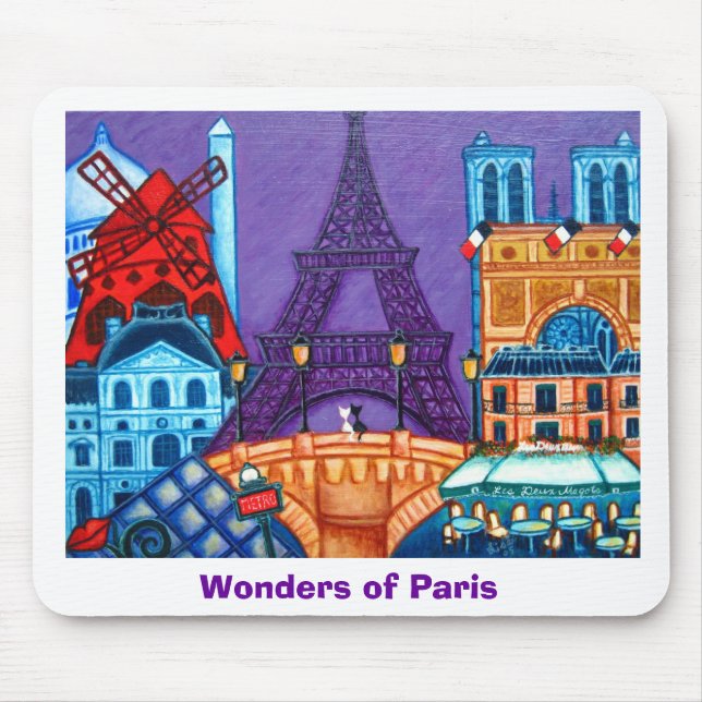 Wonders of Paris Mouse Pad (Front)