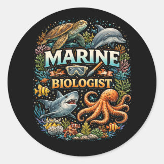 Wonders of the Ocean Realm Classic Round Sticker