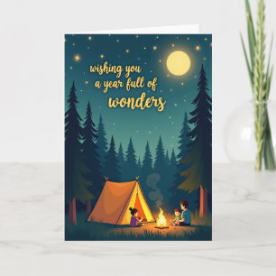 Wondrous Birthday Night Camp Card