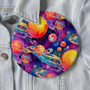 Wondrous Constellation 6 Inch Round Button