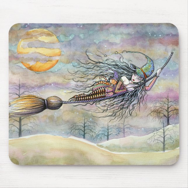 Wondrous Flight on Halloween Night Mousepad (Front)