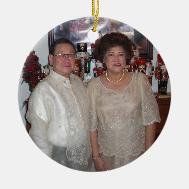Wongs White Ceramic Ornament (Front)