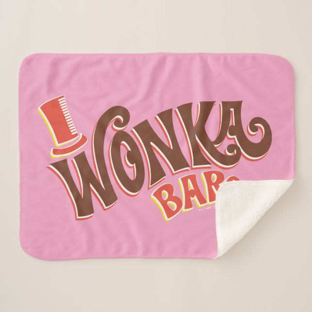 Wonka Bar Logo Sherpa Blanket (Front (Horizontal))