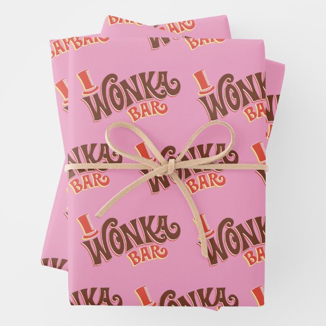 Wonka Bar Logo Wrapping Paper Sheet (In situ)