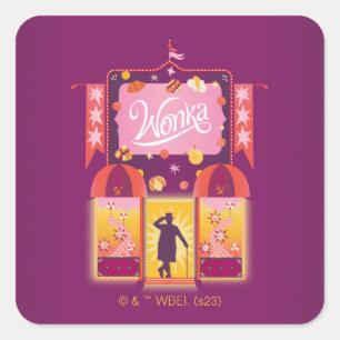 Wonka Candy Store Graphic Square Sticker