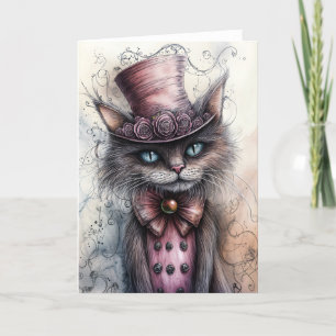 Wonka Cat Greeting Card