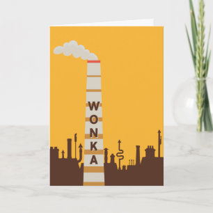 Wonka Factory Silhouette Card