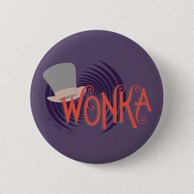 Wonka Spiral Logo 2 Inch Round Button (Front)
