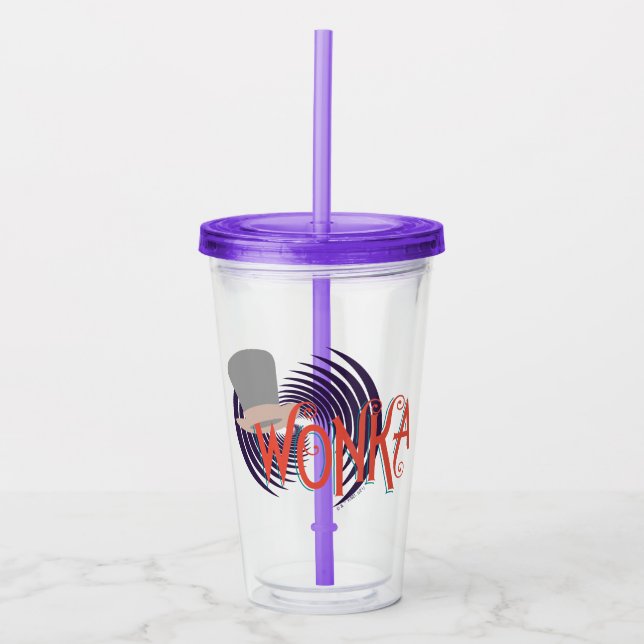 Wonka Spiral Logo Acrylic Tumbler (Front)