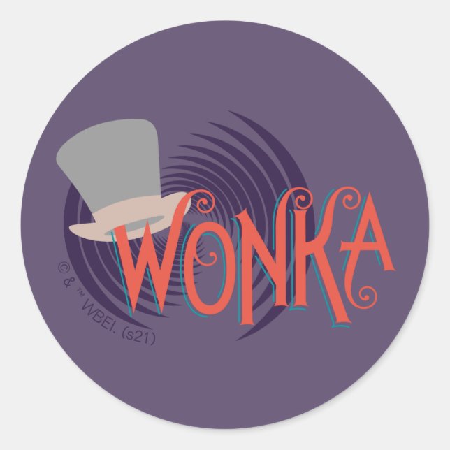 Wonka Spiral Logo Classic Round Sticker (Front)