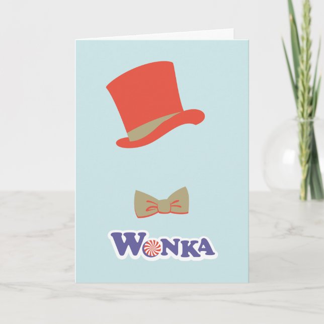 Wonka Top Hat & Bow Tie Card (Front)