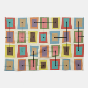 Wonky Doors Smaller Multicolored Kitchen Towel